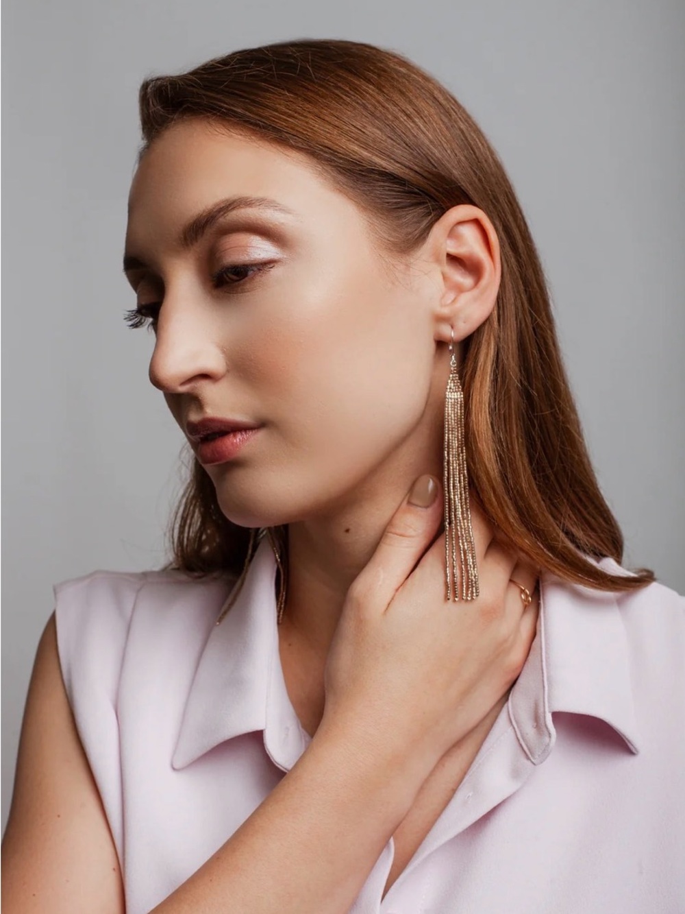 Three Sisters by Emma Gold Plated Champagne Sparklers Drop Earrings.